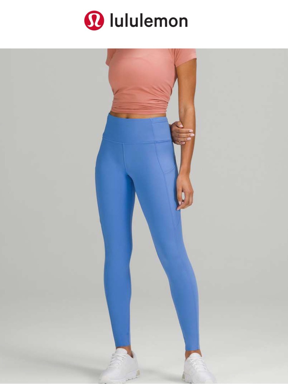 lululemon Fast and Free 7/8 leggings - blue